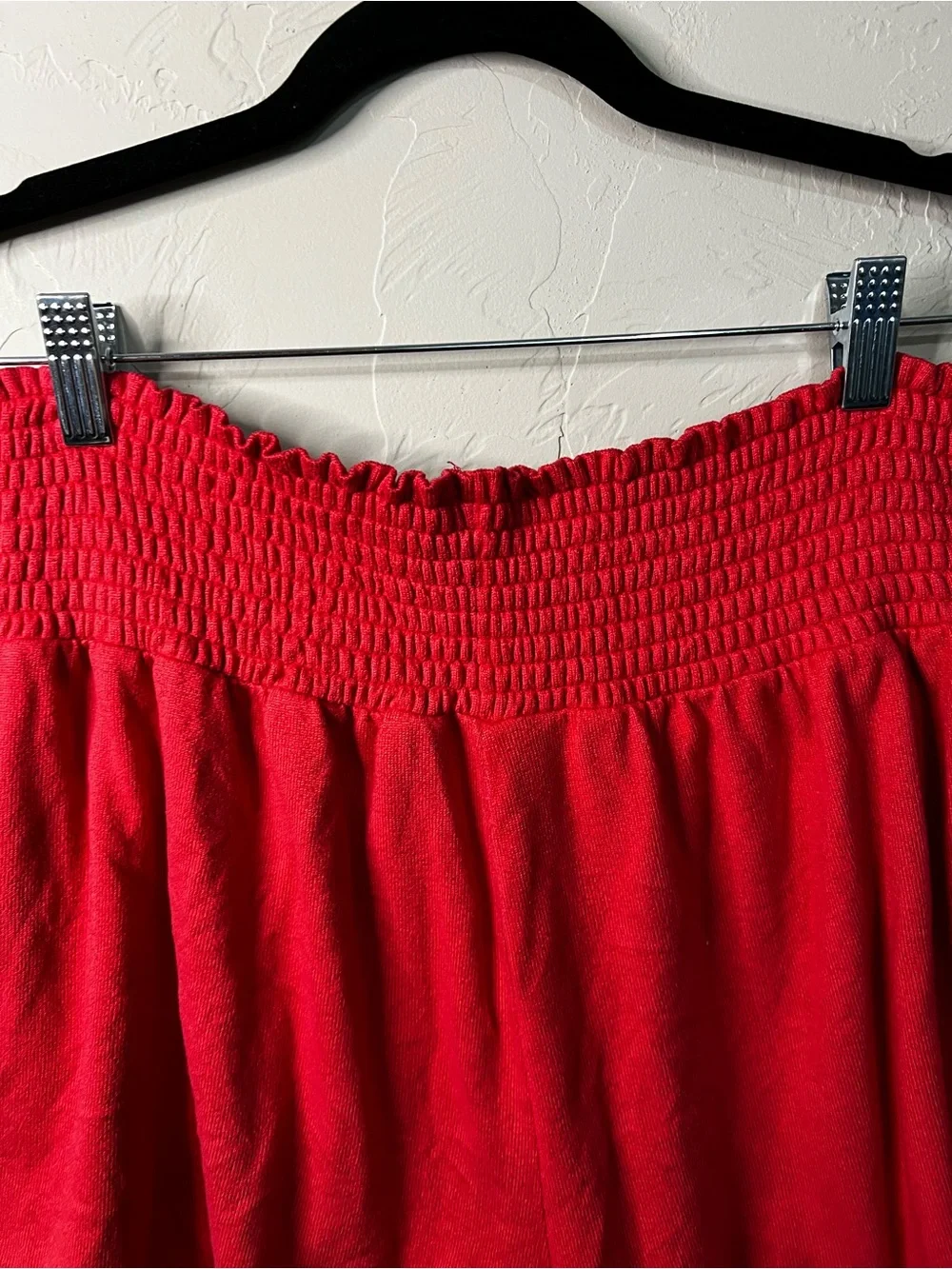 Altar’d State Intimates Red Orange Smocked Waist Lounge Shorts
